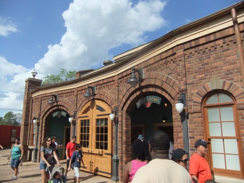 Fancy-dancy restrooms at the new Storybook Circus train stop
