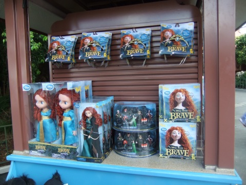 Just a small sample of the Merida/Brave merchandise available even before the movie hit the big screen